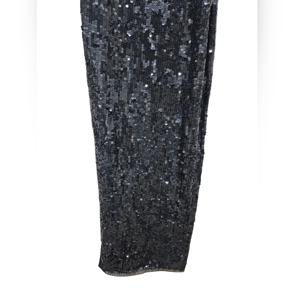Mac Duggal 10788 NWT Black Sequined One Sleeve Gown - Picture 8 of 8